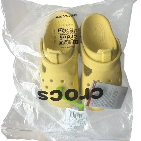 NEW Crocs Classic Mary Jane Clog K - Kids Size C11 - Yellow - Picture 10 of 11